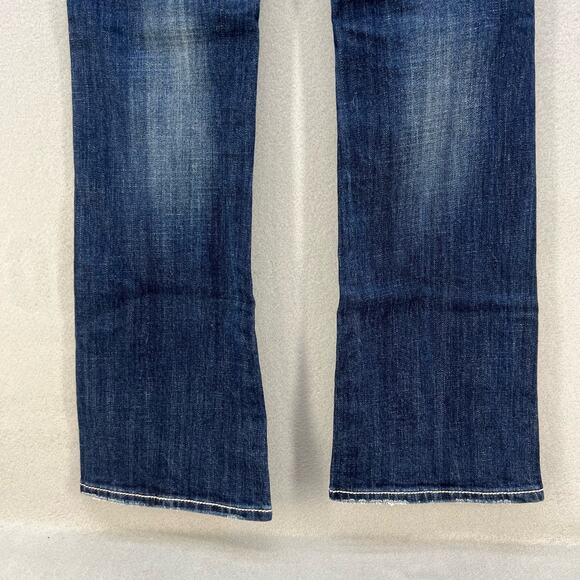 Miss Me Women's Jeans Size 26x33 Mid Rise Easy Boot Faux Pocket Biker Bling - Picture 10 of 16